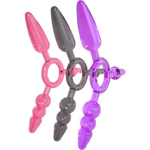 3 Shapes Head Anal Hollow Butt Plugs Anal Beads Prostate Massage Anus Dilator for Woman Man Gay Anal Masturbation Sex Toys