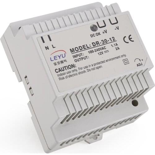 30W Single Output Industrial DIN Rail Power Supply Short circuit/ Over load/ Over voltage