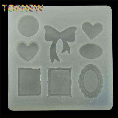 Bowknot Geometric Shaped Silicone Mold Cake Decorating Candy Molds Polymer Clay Craft Epoxy Resin Pendant Jewelry Making Tools