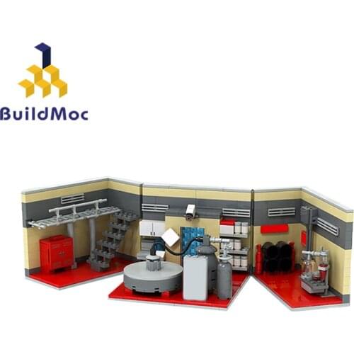 BuildMoc City TV Show Classic Breaking Bad Laboratory 509PCS MOC Model Building Blocks Toys for Children DIY Toy Kids Gifts City