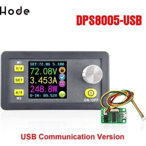DPS8005 LCD Digital Programmable Constant Voltage Current Step-down Power Supply Module Buck Converter DC 80V 5A +USB
