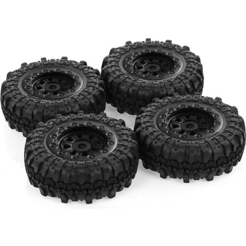 4pcs Climbing Rubber Wheel Tires Kit For Axial SCX24 90081 AXI00001 1/24 Off-road RC Crawler Car Upgrade Repair Accessories Part