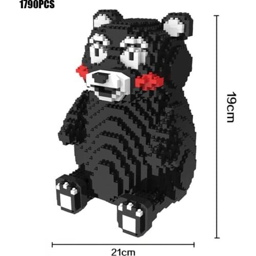 Kumamon nanobrick toy Japan cartoon figures black bear micro diamond block assembly building bricks model collection for gifts