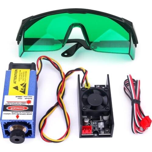 15W Laser Module Engraving Head Ajustable Focus Length 3Pin TTL/PWM Laser Engraver 1000mW 2500mW 5500mW 7W 10W