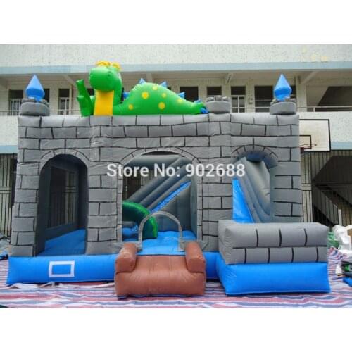 Hot commercial inflatable bouncer castle slider combo house for children jumping in backyard for sale