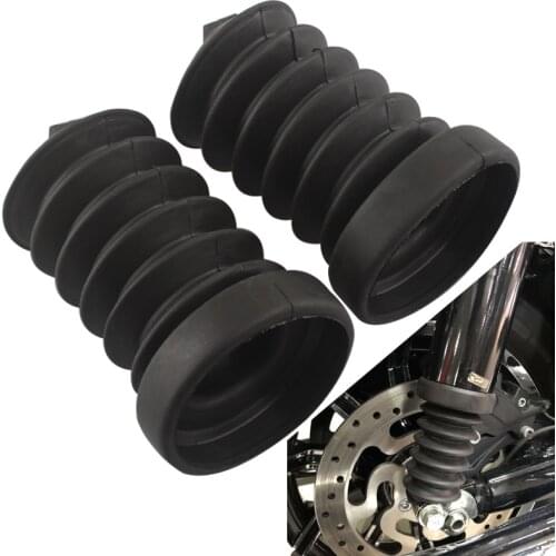 Motorcycle Black Rubber Rear Fork Cover Shock Absorber Cover For Harley Touring Street Electra Glide Road King 1997-2013