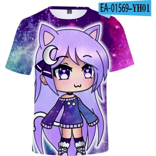 2 to 14 years old Kids Tshirt 3D Printed Anime Clothes Gacha Life Tee T shirt Summer Breathable Women T-shirts Manga Tops