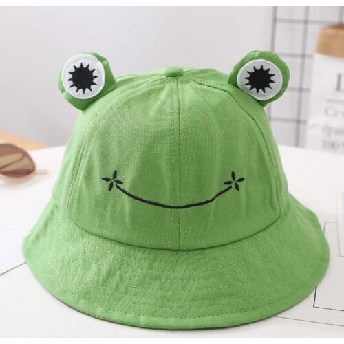 New Frog Bucket Hat Women Summer Sun Protection Fisherman Hat Female Panama Outdoor Beach Travel Hiking Fishing Sunshade Cap Men