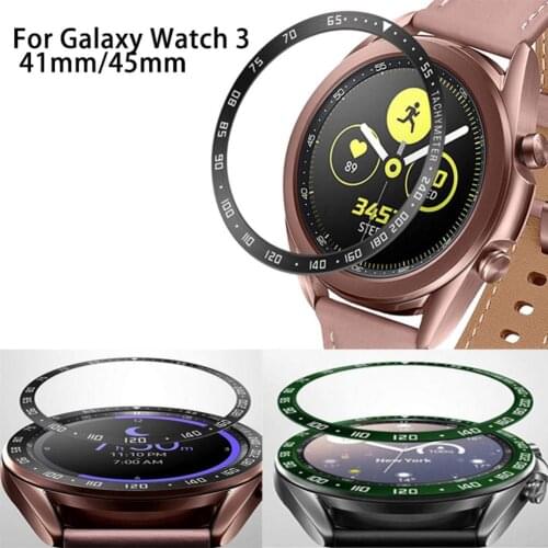NEW Bezel Ring Metal Cover For Samsung Galaxy Watch 3 41mm 45mm Steel Frame Protection Case Smart Watch Accessories