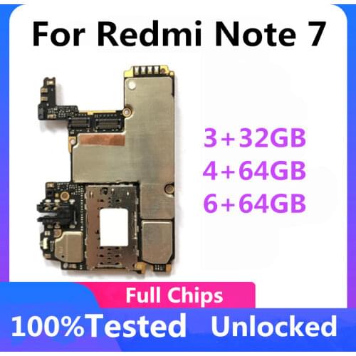 32GB 64GB Unlocked Motherboard For Redmi Note 6 Pro Logic Board For Hongmi Redmi 6 Pro Mainboard With Android System Full Chips