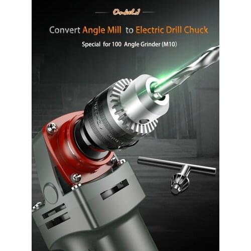 1.5-10mm M10 Precise Keyed Drill Bit Chuck Adapter Conversion Tool Kit Transfer 100 Angle Grinder to Drill