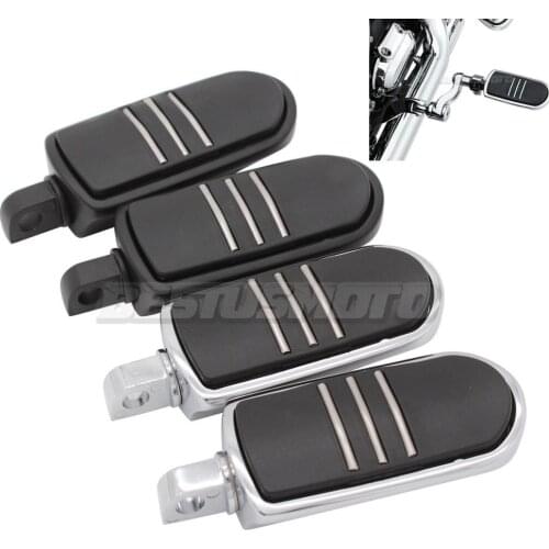 Motorcycle StreamLiner Style Footrests Foot Pegs For Harley FLH Touring Electra Street Glide Road King FLST Softails Fatboy