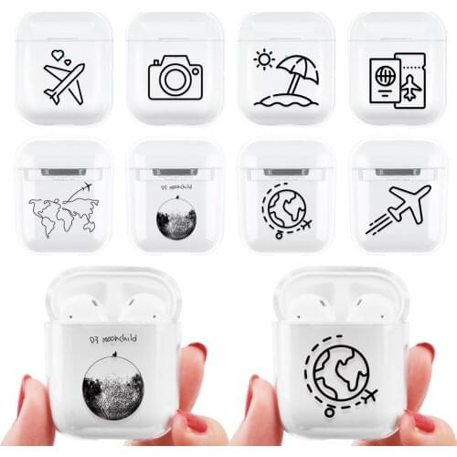 Simple Style Wireless Earphone Charging Cover Bag for Apple AirPods 1 2 Pro Cases Hard PC Bluetooth Box Headset Clear Protective