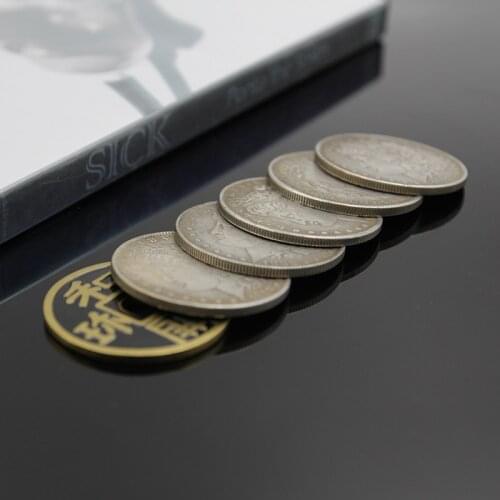 SICK By Ponta The Smith (Gimmick And DVD) And 6 Coins Ancient Coins Set Magic Tricks Close-Up Stage Street Magic Toys