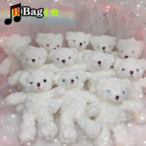 Harajuku Lolita Girl Cute Bear Doll Shoulder Bags Soft Girl Cosplay Kawaii DIY Plush Naked bear bag Handbag