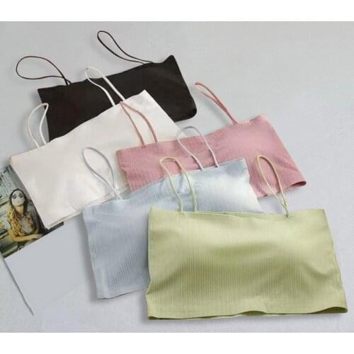 Womens Tube Top Corset White Top Backless Sports Bra Invisible Bra Sexy Bralette Streetwear Gym Sportswear Active Bra Tank Top