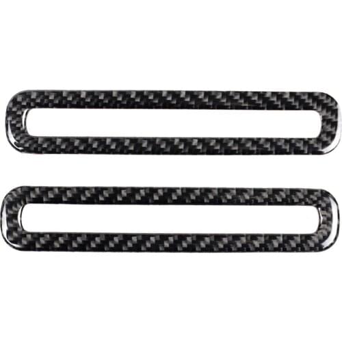 1 Pair Carbon Fiber Car Door Air Outlet Stickers Cover Decor for Ford Mustang