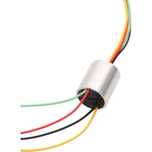1pc U-Shaped Mini Conductive Slip Ring Dia 12.5mm 4Channels 360° Rotating Electric Collecting Joint for CCTV Security Monitoring