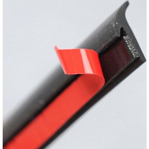 2M T-Type Car Door Rubber Seal Strips For Car Edge Trim Bumper Lip Side Skirt Sound Insulation Sealing Car Interior Accessories