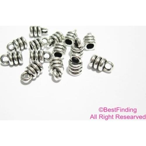 3mm end cap Three circle cord ends Leather bracelet connector RB304