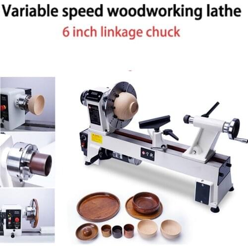 6 inch chuck Variable speed Mini Wood Lathe Machine 220V Tools Woodworking with Digital Display
