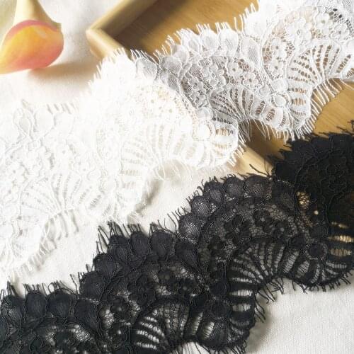 6meters 11cm Embroidery Eyelash lace fabric Garment needlework sewing DIY Handmade Underwear accessories Dress decoration 401