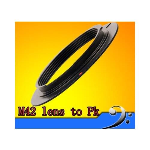 Aluminum M42 Thread Lens to PK Mount Camera Lens Adapter for Pentax K-3 K-30 K-50 K-5 II K-5 IIs K7 K-S1 K-r K20D K100D (M42-PK)