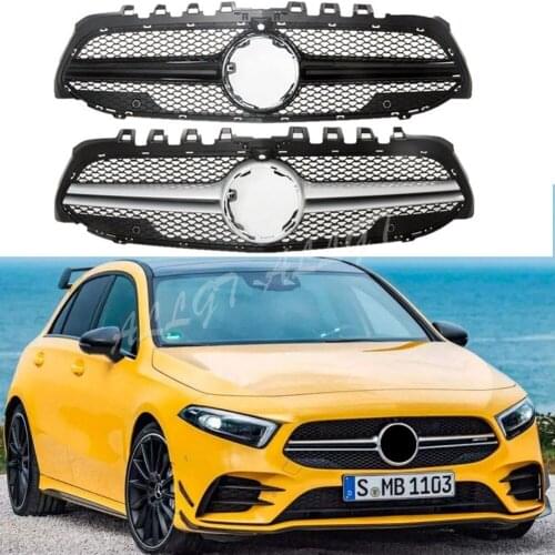 Car Front Racing Bumper Grille Upper Billet Facelift Grill For Mercedes-Benz W177 A-Class 2019 2020 2021
