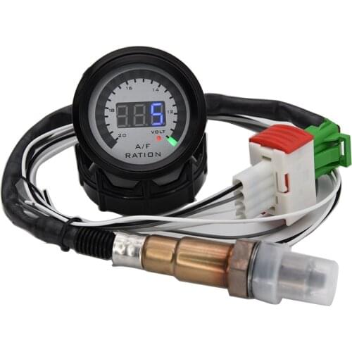 52MM Air Fuel Ratio Gauge With Narrowband O2 Oxygen Sensor 0258006028 Car Gauge Digital Air Fuel Ratio Gauge 2 Inch for 12V Car