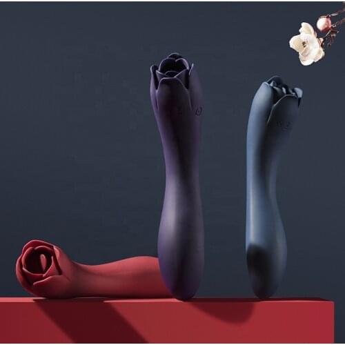 Wireless red rose shaped vibrating rose vibrator sex toys for woman clit tongue sucking vibrator