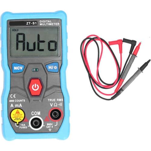 Multimeter ZT-S1 Digital Multimeter Portable Mini AC DC Voltage Current Resistance Electric Tester Meter Ammeter