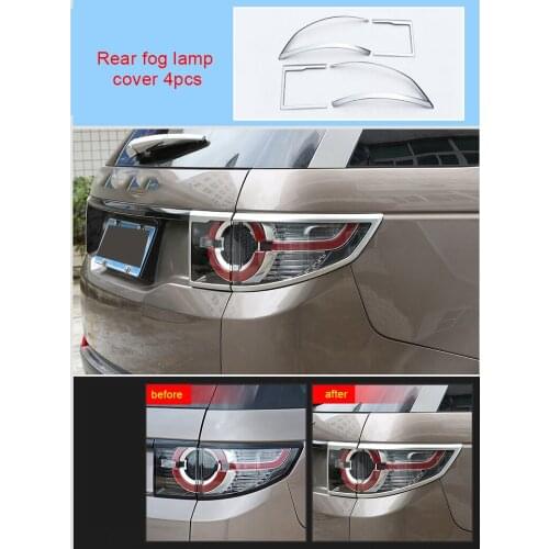 For Land Rover discovery 2015-2019 chrome Car exterior Rear fog lamp cover 4pcs