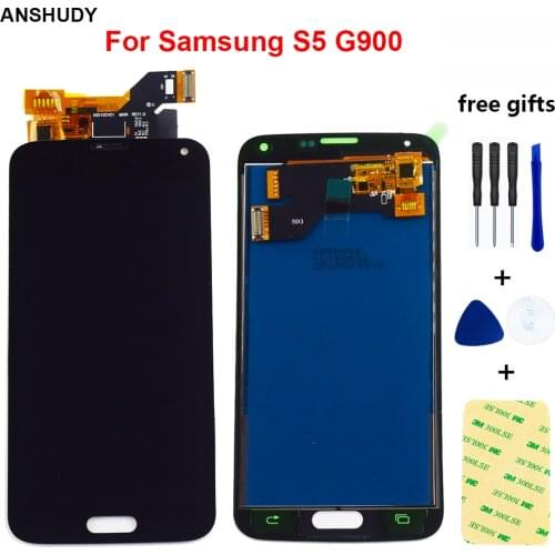 For Samsung Galaxy S5 Display Touch Screen Digitizer Assembly For Samsung Galaxy S5 G900F LCD Display G900 SM-G900 SM-G900F LCD