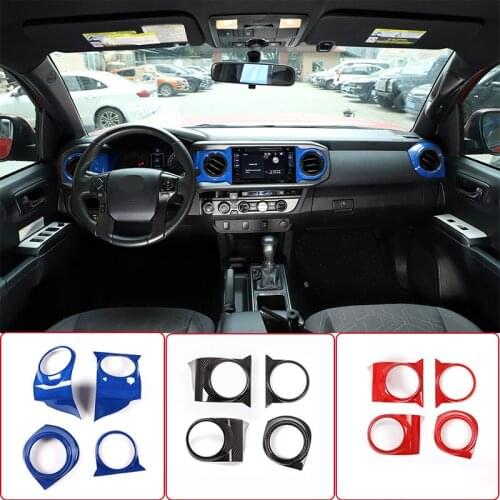 For Toyota Tacoma 2016-2021 ABS Car Central Control Air Conditioning Air Outlet Frame Cover Decorative Sticker Car Accessories