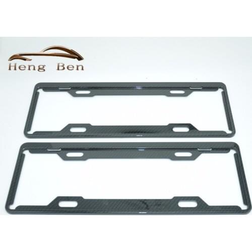 HB Stainless Steel License Plate Frame Tag Cover Protection Rack Carbon Fiber Surface Treatment Frame
