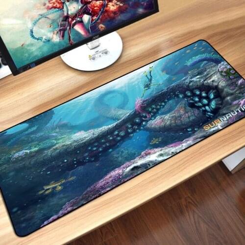 For Subnautica Gaming Mouse Pad Rubber XL 800X300mm Computer Mousepad Lockedge Large Keyboard Soft Mat Anti-silp For PC Laptop