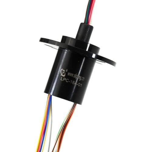 Capsule Slip Ring 18 wire Power And Data Signal Transferring Gold to Gold 360 Degrees Continuous Rotation