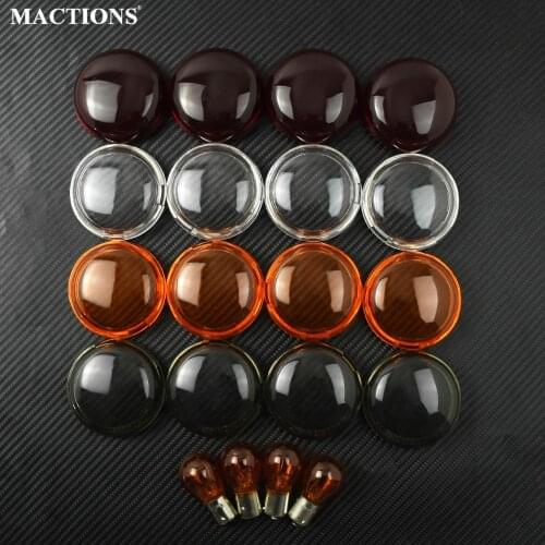 Motorcycle Turn Signal light Lens Cover Light Blub For Harley Sportster 883 1200 XL Touring Road Glide Dyna Softail 1986-2017