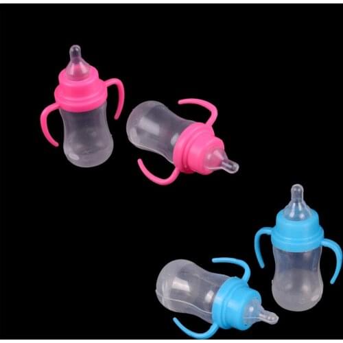 New milk bottle Magic mike bottle baby doll feeding bottle feeder nipple for doll toy 2pcs/set