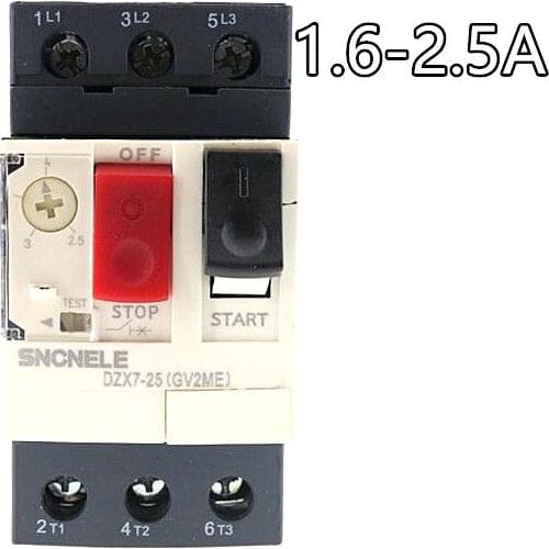 Motor Protector GV2 Series DZX7-25 ( GV2ME ) 1.6-2.5A