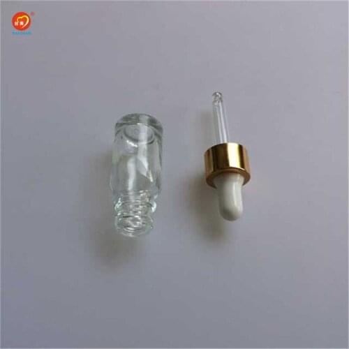 Wholesale 10ml Transparent Clear Mini Glass Dropper Bottle Esssentail Oil Packaging e liquid 24pcs/lot