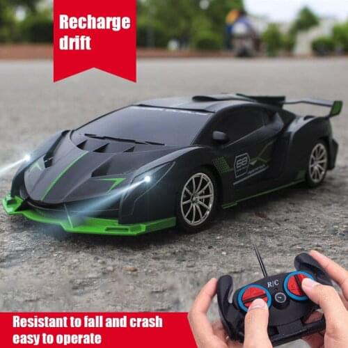 Rc1:18 Remote Control Car 4wd Wireless High Speed Drift Racing Led Light Children Electric Remote Control Toy Car Gift