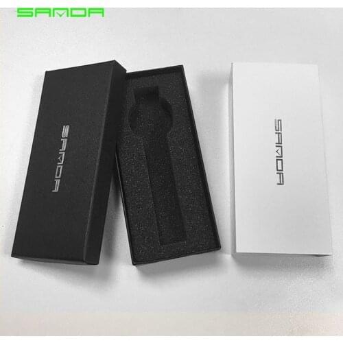 SANDA Hot Sell Simple Carton for Quartz Wristwatch Fashion Rectangle Case Paper Material Watchs Carton Clock Gift Box 14*6*3