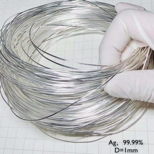 Silver Ag Wire Element Sample D 1mm 99.95% Pure Periodic Table