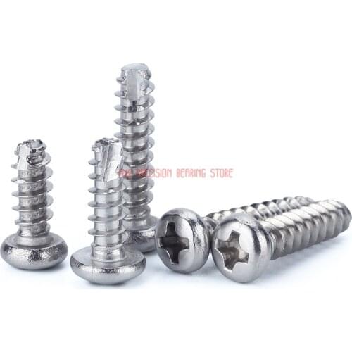 Drywall Screws 20 Pcs 304 Grade M2.2 M4x5/6/8mm Stainless Steel Round Head Cross Cutting Tail Self Tapping Screw Pt Slotting