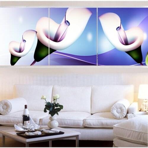 Triptych white Calla lily floral 5D,DIY,Diamond Painting,Full,Cross Stitch,Needlework,Embroidery,Room Decoration,Crafts ZC105