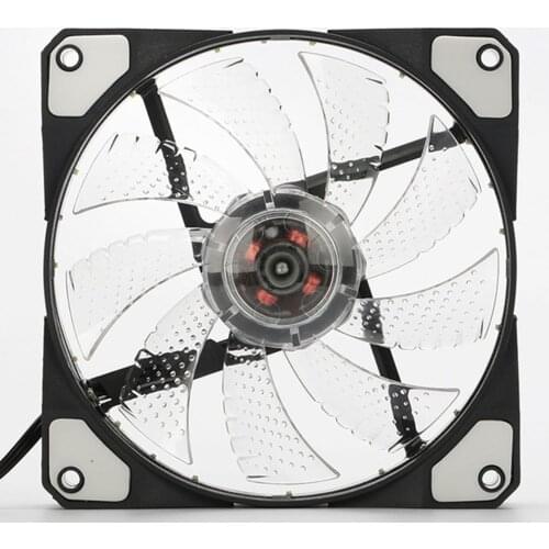 120mm 15 LED Ultra Silent Computer PC Case Cooling Fan 15 LEDs 12V With Rubber Quiet Molex Connector 3 / 4Pin plug fans Cooler