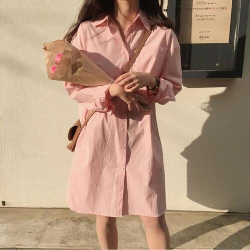 2021 Summer Women Blouse Dress Vintage Casaul Loose Dresses Korean Style Fashion Women Clothing Vestidos Blouses Femme WPY2783