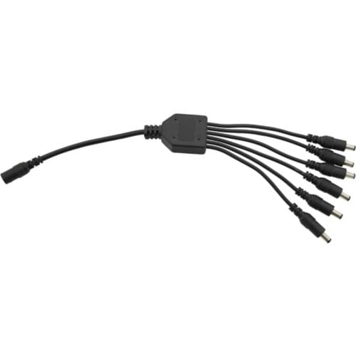 10pcs lot, 1 in 6 output DC Splitter, UL Approval cable/cords, 5.5x2.1mm