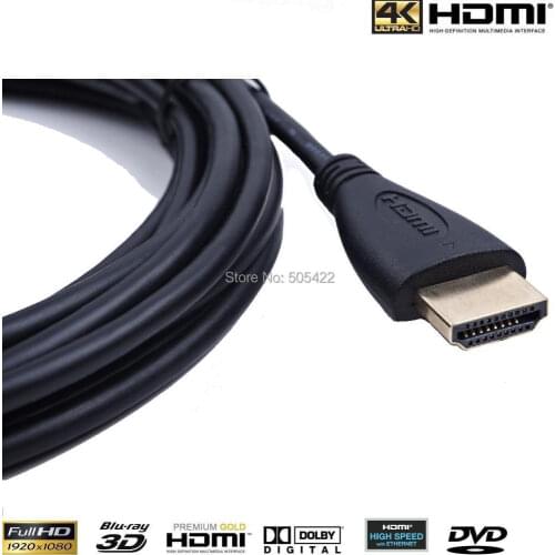 100pcs/lot Male to Male Hdmi Cable 1.4 Version for HDTV XBOX PS3 3d 4k Hd 1080p Android TV High Quality